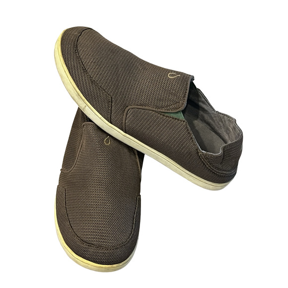 OluKai Nohea Mesh Shoes Mens Size 11 Brown Slip On Loafers Casual 10188-13AP - Picture 1 of 7